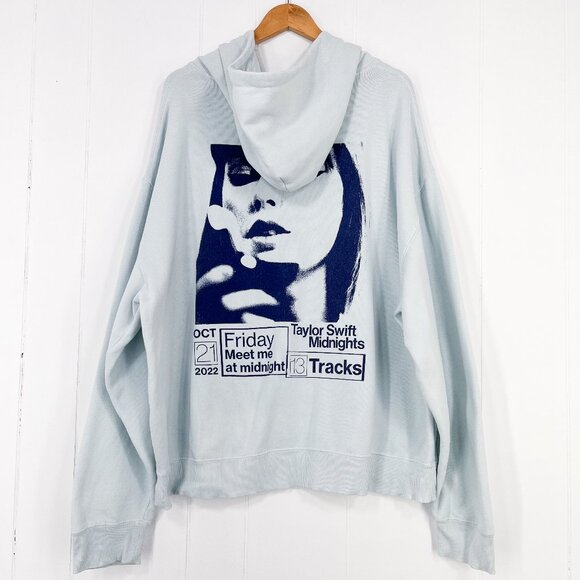 Taylor Swift Midnights Hoodie Official Tour Sweatshirt * FLAWS * Size XL Blue - Picture 6 of 15